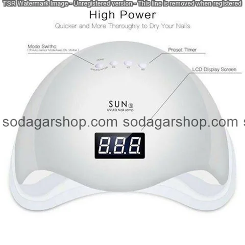 دستگاه یووی ال ای دی مدل سان 5 پلاس اورجینال لاک خشک کن ناخن 48 وات اورجینال  UV LED SUN 5PLUS