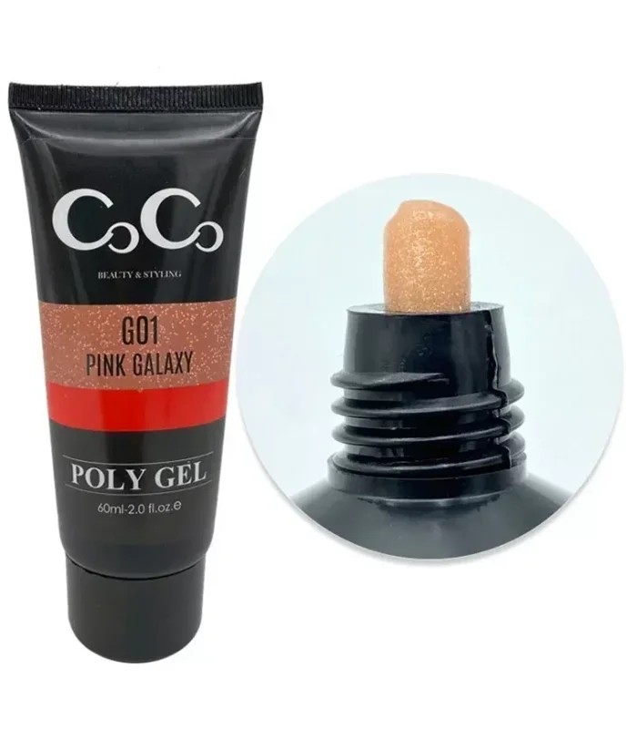 پلی ژل اکلیلی کاشت ناخن کوکو COCO 60ml - کد G01