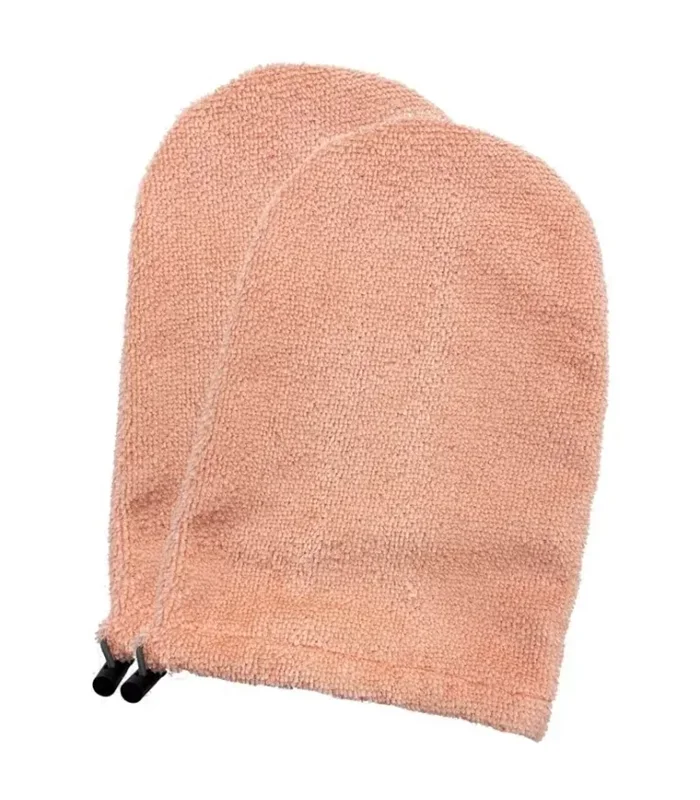 دستکش حوله ای پارافین تراپی بند دار گلبهی