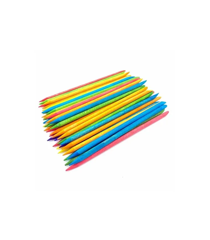 عقب زن چوبی 100 عددی رنگی