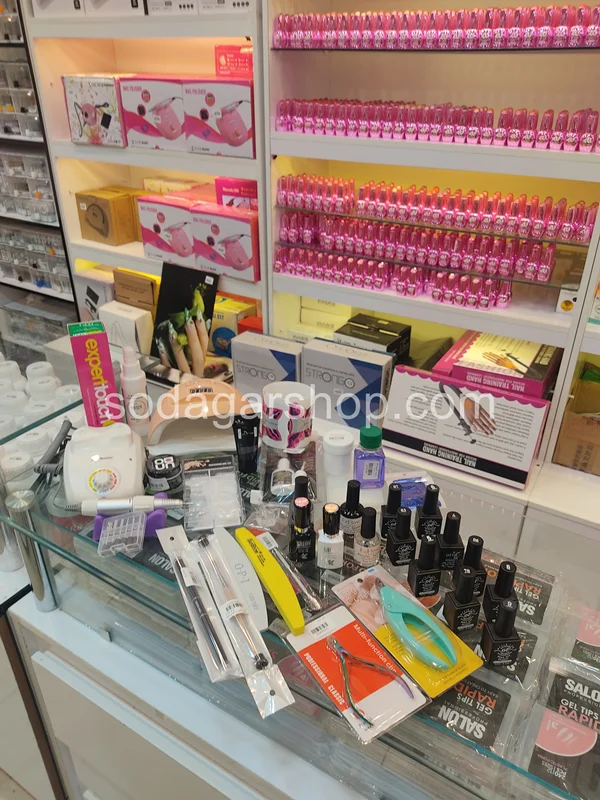 وسایل لوازم کاشت ناخن فول کامل اقتصادی (هر دو لاین مواد مصرفی پودر و ژل دارد)