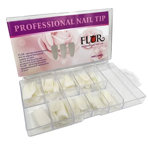 تیپ ناخن شیری 500 عددی فلور FLOR